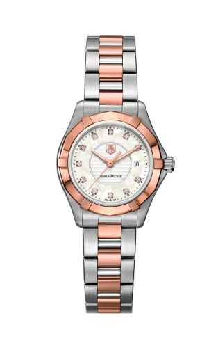 TAG Heuer Aquaracer 300M Quartz 27 Stainless Steel / Rose Gold / MOP - Diamond / Bracelet